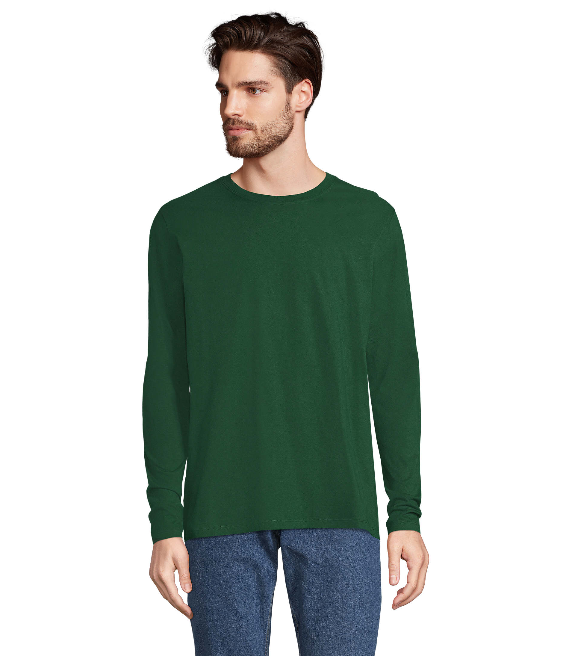 T-shirt manches longues 190g à personnaliser homme Imperial Vert bouteille